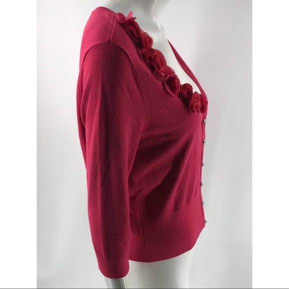WHBM Pink Button Down Sweater - Picture 2 of 5